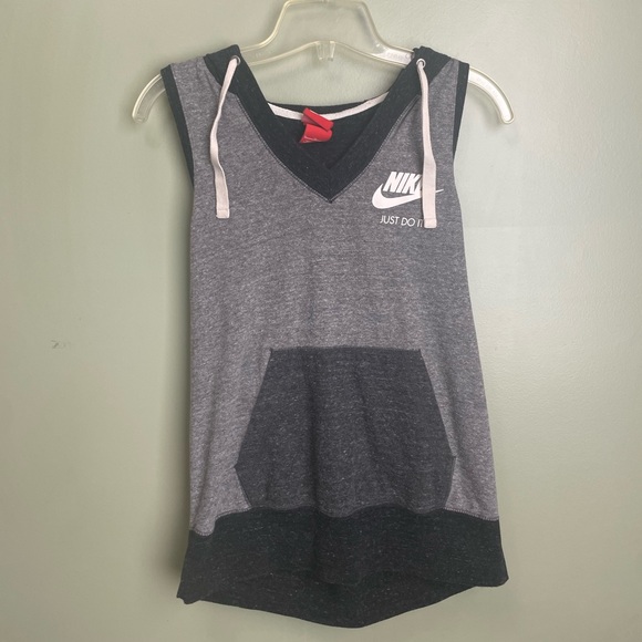 Nike two tones workout sweatshirt hooded top - Picture 1 of 3